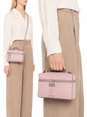 Tory Burch Slim Romy Top Handle Bag Leather Crossbody Bag Rose Pink thumbnail 2