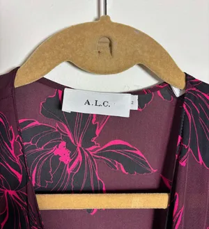 ALC Silk Wrap Dress Size 2 thumbnail 4