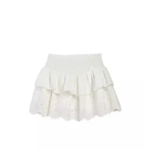 Katie J NYC Ivory Eyelet Mini Skirt thumbnail 2