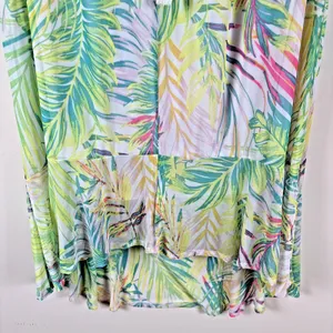 New Harlow Rose Skirt Womens Sz M Tropical Mesh Knit Hi Low‎ Maxi Palm Beach thumbnail 3