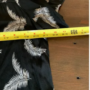 Loft‎ Women's black v neck blouse with feathers size large thumbnail 5