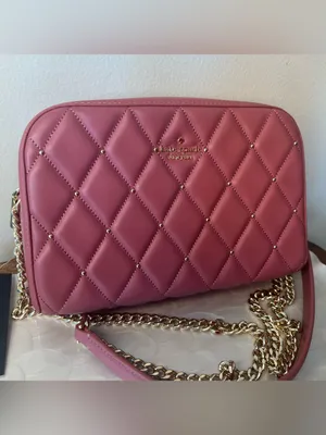 Kate Spade‎ Carey Mini Camera Bag Pomegranate Smooth Quilted Leather NWT KL820 thumbnail 2