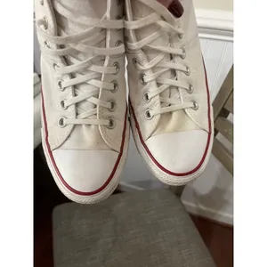 Converse All Star Mid Top White Canvas‎ Sneakers Classic Casual Shoes W10 thumbnail 9