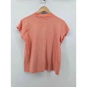 Ralph Lauren T-Shirt Womens M Coral Mock Neck Short Sleeve‎ Cotton Vintage Tee thumbnail 4