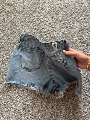 Altar'd State Light Blue Distressed Denim Cutoff Shorts thumbnail 2