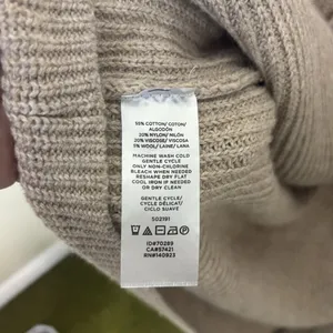 Loft Wool Blend Beige Open Front Knit Cardigan S Minimal Cozy Office Neutral thumbnail 4