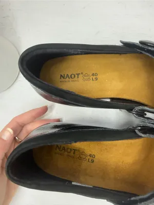 Naot Women's Trendy Patent Leather Shoes 40 US 9 Strappy Black Heels Mary Jane thumbnail 12
