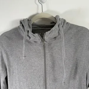 Pact Organic Cotton Full Zip Hoodie Heather Gray Thumbhole Athleisure‎ Womens Sm thumbnail 7
