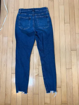Loft Slim Pockets High Waist Skinny Button Front Raw Hem Denim Jeans Size 2 / 26 thumbnail 7