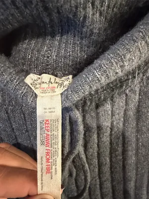 Free People Charcoal Ribbed Knit Joggers thumbnail 2
