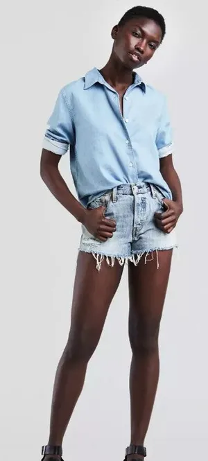 Levi's Premium 501 Cut‎ Off Denim Shorts Size 28 thumbnail 1