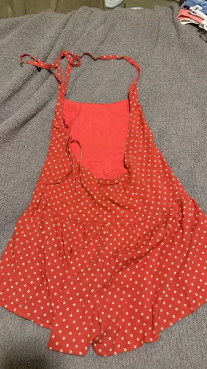 Free People Red/pink Polka Dot Romper thumbnail 6