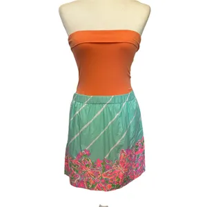 Lilly Pulitzer Fleur Sandbar Crash Landing Dress Sz XS Coastal Preppy Tropical thumbnail 2