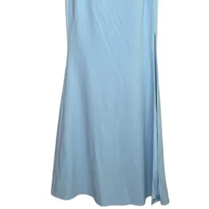 NWT Lulus Elegant Finesse Pleated Cutout Strapless Bodice Maxi Dress S Blue thumbnail 4