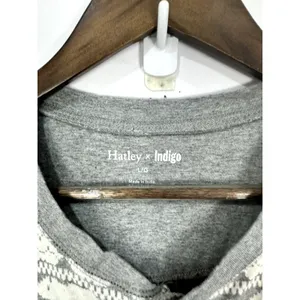 Hatley X Indigo One Piece Pajamas Womens Large Gray‎ Polar Bear Nordic Trap Door thumbnail 3