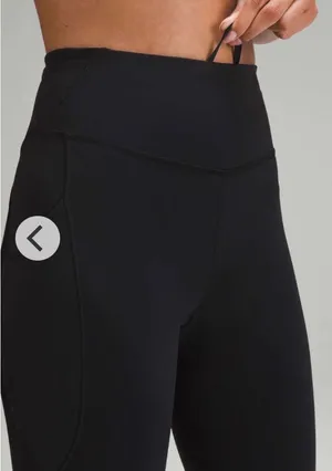 Lululemon Fast and Free HR Tight 25” *Pockets 6 Black thumbnail 1