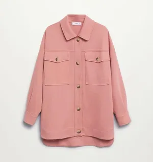Mango Chest-Pocket Cotton Overshirt thumbnail 4