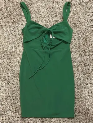 Princess Polly Green Mini Dress thumbnail 1