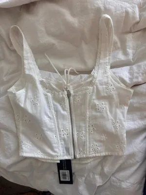White Fox Boutique Top White Corset thumbnail 1
