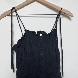 Universal‎ Thread Womens Linen Milkmaid Dress M Black Smocked Cottagecore thumbnail 3