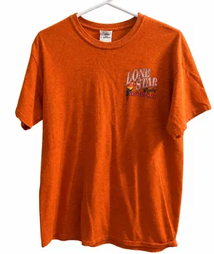 Unisex Harley davidson 2014 rally shirt size medium in orange thumbnail 1