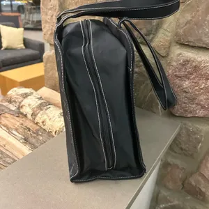 Mary Kay Black Textured Fabric Tote Bag with Wide Base-like new thumbnail 5