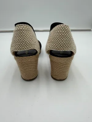 Andre Assous Women’s 7.5 Black Espadrille Wedge Sandals Made in Spain thumbnail 6