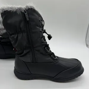 Totes April Black Wide Width Snow Boots Womens 5W Thermolite Insulated Faux Fur thumbnail 4