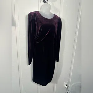 CALVIN KLEIN Women’s Burgundy Dress Size Medium EUC thumbnail 2