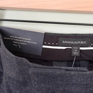 NWT Banana Republic Women’s Sloan Fit Pants Dark Grey Size 4 Petite thumbnail 6