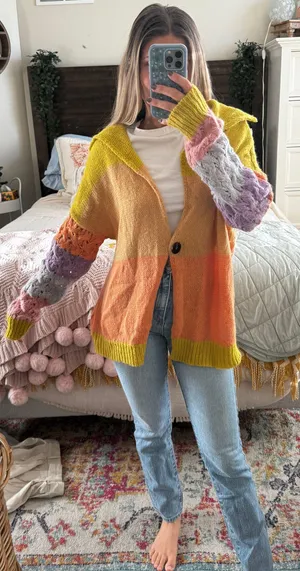 Storia Colorful Knit Cardigan thumbnail 1