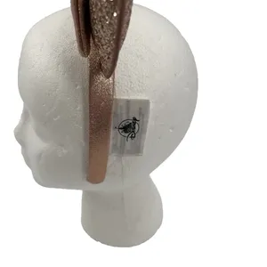 Disney Parks ROSE GOLD Glitter Minnie Mouse Ears Headband Sparkle Bow Holiday thumbnail 5