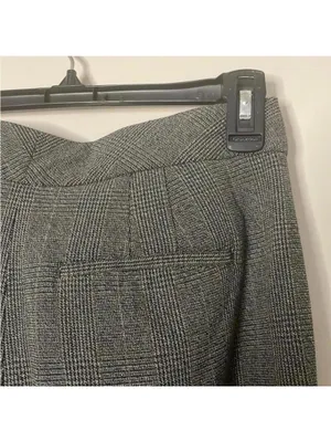 Express Design Studio Editor Pants Grey Plaid Work Career Office Trouser thumbnail 10