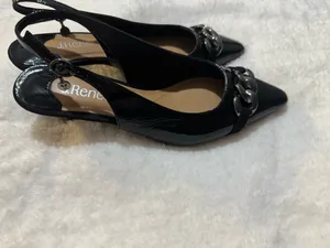 J Brand J Renee Black White Striped Heels 8M thumbnail 5