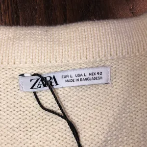Zara knit preppy button down sweater cardigan sleeveless size large new with tag thumbnail 4