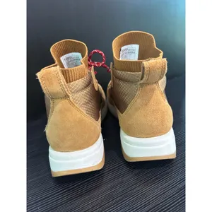 Nurture Elias Sneaker Boots Tan Suede Red Lace Gorpcore Hiking Womens 7.5 thumbnail 3