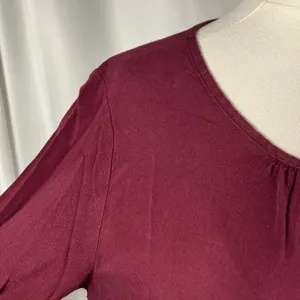 ARIAT Burgundy Long Sleeve Top with Lace Trim‎ Womens Size M thumbnail 5