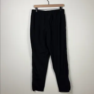 Nike Dri Fit Pants Women’s Size Large Black Straight Leg Zip Ankles thumbnail 6