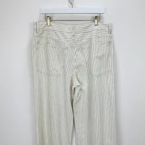 Madewell Low Slung Baggy Jeans Grey Railroad Stripe White Cream Rigid US 30 NWT thumbnail 11