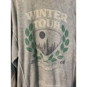 Aerie Oversized Gray Crewneck Size Medium Terry Cloth thumbnail 2