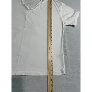 Felina Women's White V-Neck Mesh Trim Cotton Short Sleeve T-Shirt C8242 Size M thumbnail 8