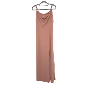 Birdy‎ Grey Ash Maxi Dress Dusty Rose Pink Cowl Neck Bridesmaid Gown XL NWT thumbnail 2