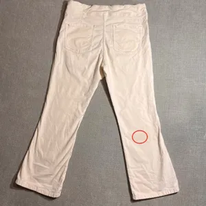 Free People‎ Cream Corduroy Flare Pants High Rise Side Zip Women's Size L thumbnail 5