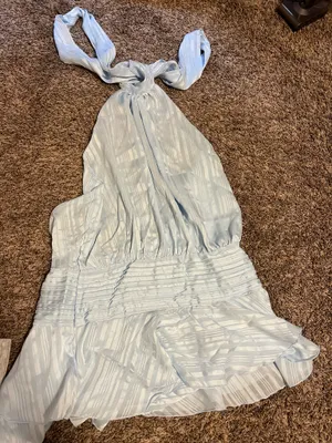 SheIn Light blue halter dress thumbnail 2