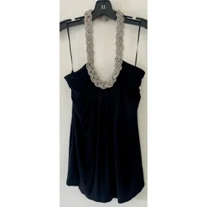 Cable & Gauge Black Braided Chain Halter Top thumbnail 15