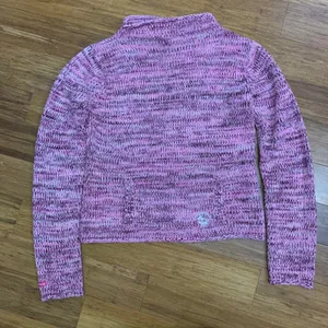 Billabong‎ Knit Sweater Womens Size Large Pink Purple Mock Neck Wool Blend Y2K thumbnail 2