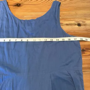 Vtg April Cornell Maxi Dress Sz Small Cornflower‎ Blue Prairie Cottagecore Fairy thumbnail 8