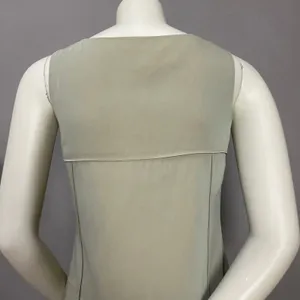 Shift‎ Dress Sleeveless Clean Lines Pintucks Mod Professional Office Neutral thumbnail 6