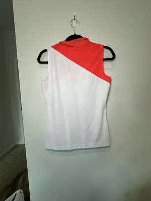EP New York Sleeveless Color Blocked Zip Mock Golf Shirt Size M thumbnail 4