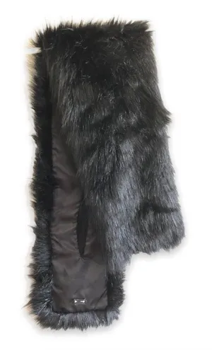 Guess Faux Fur Keyhole Scarf Black thumbnail 1